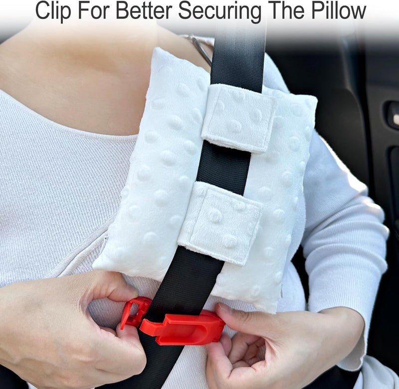 HapiPoppy Port Pillows Chemo Port Pillow for Seatbelt Pacemaker Chest Protector Chemo Patients Cancer Open-Heart Incision Recovery Post Surgery Support Cushion Gifts Women Minky Dot White - Image 4